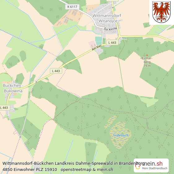 Wittmannsdorf-Bückchen Landkreis Dahme-Spreewald Lageplan © Openstreetmap Contributors Wittmannsdorf-Bückchen Lageplan